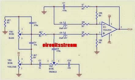 simple tone control circuit diagram tda electronic circuits diagram