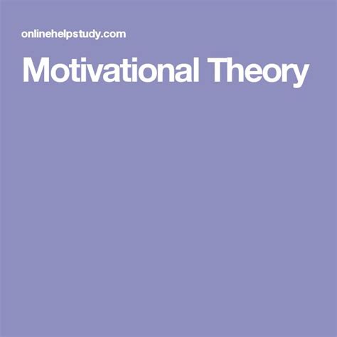 motivational theory