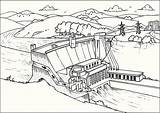 Power Hydroelectric Station Plant Illustrations Stock Illustration sketch template