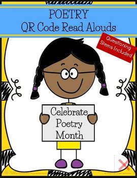 poetry month qr code read alouds   rs place tpt