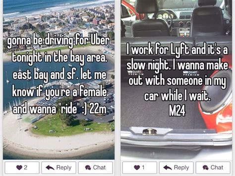 uber lyft drivers picking up and hooking up with customers boast on