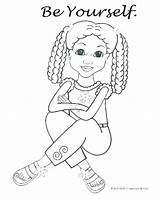 Coloring Pages Girl American African Doll Print Girls Printable Color Kids Afro Book Cute Famous Grace Sheets Jordan Anime Children sketch template