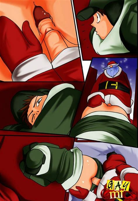 gay santa is banging his little elf in silver cartoon picture 5
