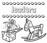 Isadora Nombre sketch template