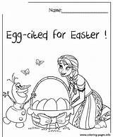 Colouring Frozen Easter Coloring Olaf Cited Egg Pages Anna Printable sketch template