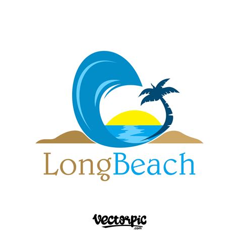 beach logo  vector