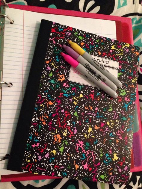 decorate composition notebook  sharpie diy school supplies