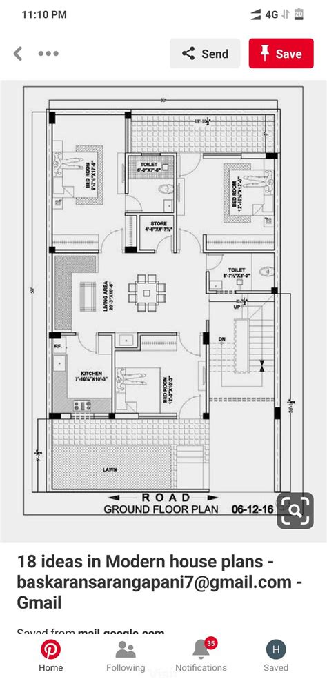 pin  harish ansari   house plans bhk house