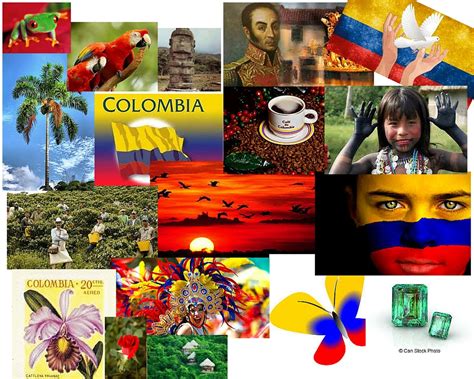 division politica de colombia tema  collage de fotos