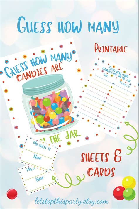 guess   candies    jar printable printable word searches