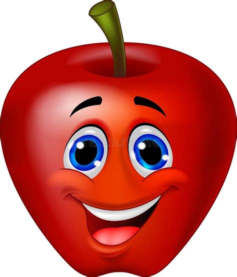 apple cartoon character stock image image