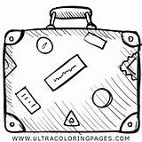 Coloring Suitcase Luggage Getcolorings Pages Getdrawings sketch template