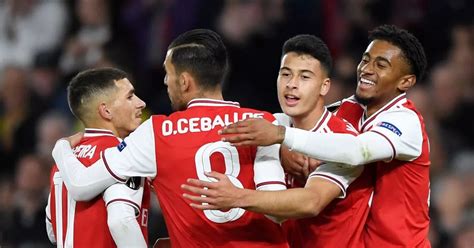 Arsenal 4 0 Standard Liege Gabriel Martinelli Scores Twice For Gunners