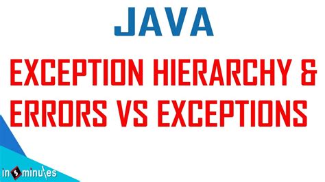 exception hierarchy  errors  exceptions youtube