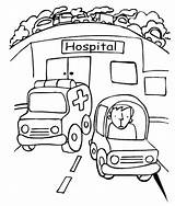 Hospital Coloring Pages Ambulance Printables Getcolorings Printable sketch template