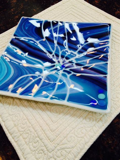 Cracked Plate Fused Glass Fused Glass Art Fused Glass Artwork