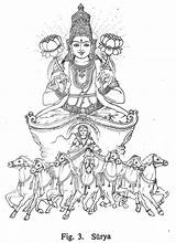 God Hindu Surya Gods Drawings Sketches Coloring Pencil Indian Paintings Outline Sun Painting Tattoo Krishna Tanjore Lord Sketch Temple Shiva sketch template