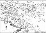 Falls Niagara Drawing Kids Getdrawings Pages sketch template