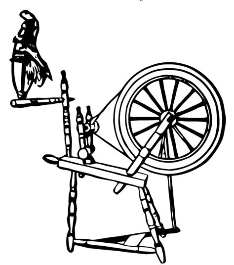 spinning wheel coloring pages