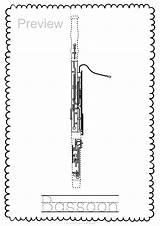 Woodwind Instruments Hudebni Jarmila Bassoon sketch template