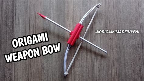 paper bow arrow easy paper ninja weapon bow origami paper bow youtube