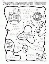 Treasure Coloring Chest Pages Popular Map sketch template
