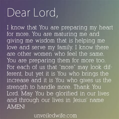 prayer preparing my heart for more