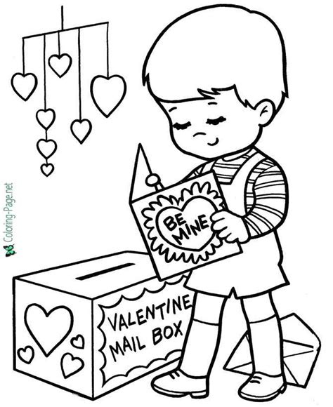 valentine card valentines day coloring pages