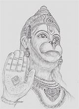 Hanuman Lord Sketch Coloring Murugan Template Pencil God Hindu Gods Pages Drawings sketch template