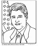 Coloring Presidents Pages Clinton President Bill Bush George Printable William Usa Patriotic American Color Sheets Drawing Printables Frank Anne Getcolorings sketch template