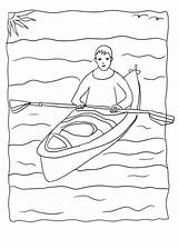 Row Caiaque Rowing Colorir Tudodesenhos Imprimir Canoe sketch template
