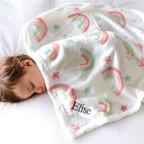 soft rainbow baby blanket blankets throws home living etnacompe