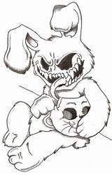 Badass Creepy Scary Teddy Thelob Tattoos Trippy Trace sketch template