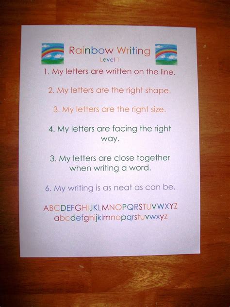 rainbow writing prompts  printable rainbow writing