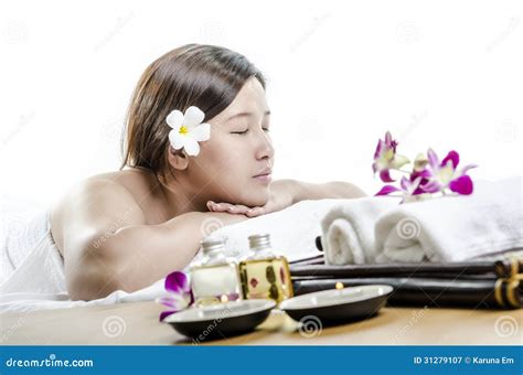 young lady  spa  massage royalty  stock photography image