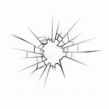 Glass Broken Drawing Cracked Draw Vector Icon Background Step sketch template