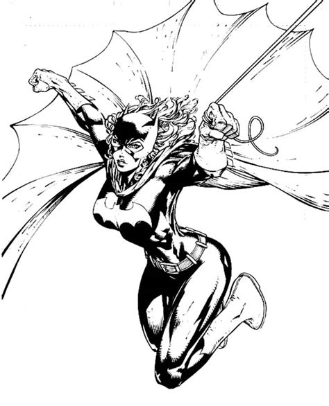 batgirl  flying coloring pages  place  color