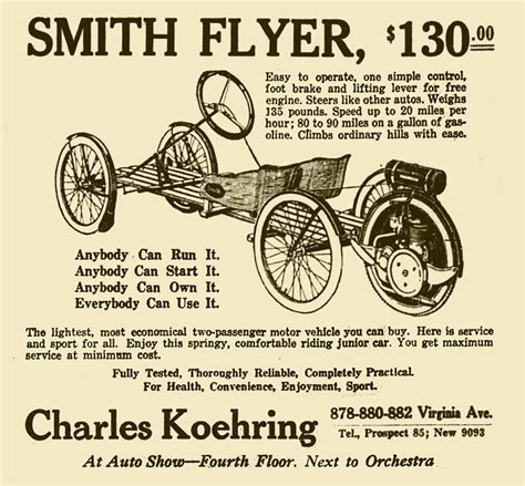 smith flyer flyer cycle car speed