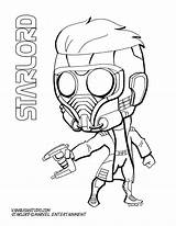 Starlord Galaxia Guardianes Superhero sketch template