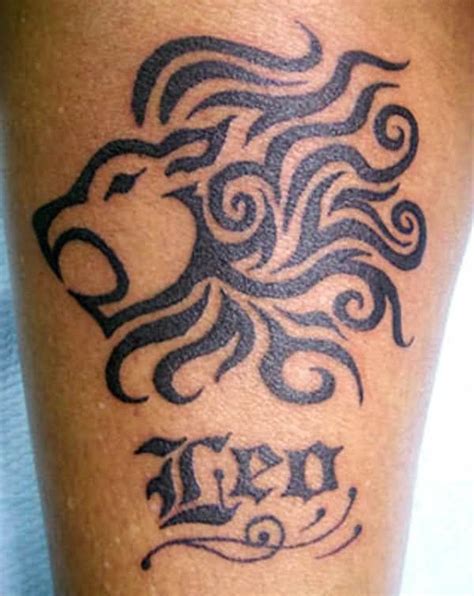 Leo Black Tribal Leo Tattoo Design For Sleeve Leo Tattoo Designs
