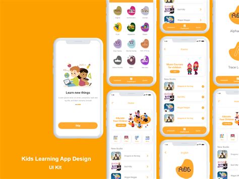 kids leaning app design  behance