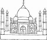 Taj Mahal Coloring Heritage Site Sites Pages Drawing India Netart Kids Dibujos Hal Del Mundo Sketch Color Print Wonders Islam sketch template