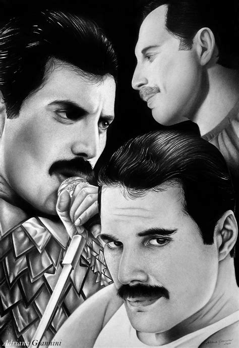 Freddie Mercury The One And Only Queen Pencil On Paper Adriana