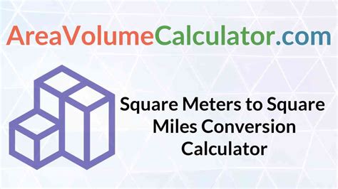 square meters  square miles conversion calculator  sq   sq