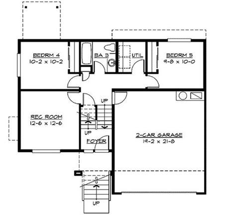 plan jd split level home plan split level house split level floor plans split level