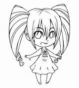 Chibi Coloring Drawing Awesome Netart Characters sketch template