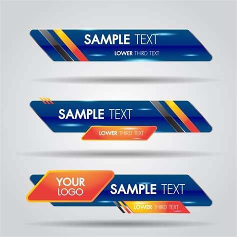 blue banners news sets video headline title template bar  vector art  vecteezy