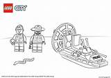 Coloring City Pages Lego Police Printable Starter Swamp Set Color Disimpan Dari sketch template