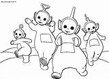 Teletubbies Coloring Pages Print Kids Po Easy Printable Color Getdrawings Getcolorings Justcolor sketch template