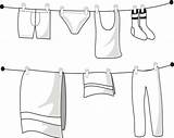 Tendedero Colgada Boceto Dibujado Socks Clothesline Drawn Cuerda Vectorial Washing sketch template